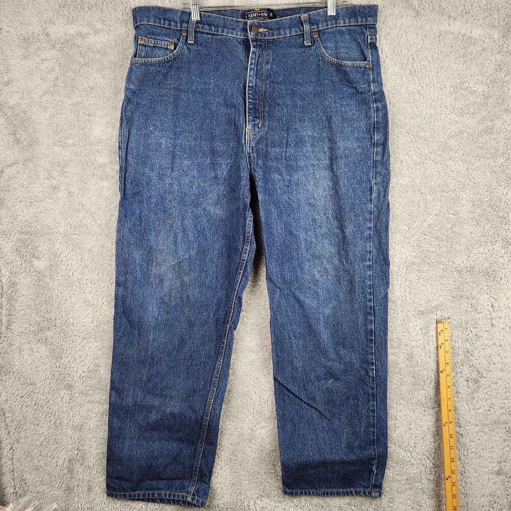 Army Navy Jeans Mens 42x30 Blue Relaxed Fit Straight Relaxed Denim Workwear Y2k